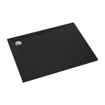 Kompozitinis dušo padėklas OMNIRES STONE 90 x 100 cm, juodas matinis, stačiakampis, Kompozitinis dušo padėklas OMNIRES STONE 90 x 100 cm, juodas matinis, stačiakampis,