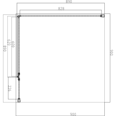 Kvadratinė dušo kabina su varstomomis durimis, OMNIRES MANHATTAN, 90 x 90 x 195 cm, juoda matinė/skaidrus stiklas Kvadratinė dušo kabina su varstomomis durimis, OMNIRES MANHATTAN, 90 x 90 x 195 cm, juoda matinė/skaidrus stiklas