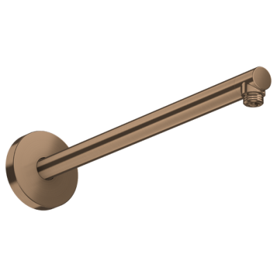 Alkūnė dušo galvai iš sienos AXOR ShowerSolutions, 390 mm, šlifuoto raudono aukso spalvos (Brushed Red Gold)