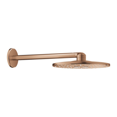 Dušo galva GROHE Rainshower SmartActive 310 su 430 mm alkūne iš sienos, 2 srovės, matinio rausvo aukso spalvos (Brushed Warm Sun