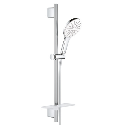 Dušo komplektas GROHE Rainshower SmartActive 130, 3 srovių, 60 cm stovas, su muiline, baltas