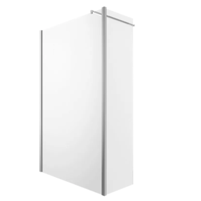 Omnires L formos dušo sienelė MARINA 110x30x200, chromas/skaidrus stiklas Omnires L formos dušo sienelė MARINA 110x30x200, chromas/skaidrus stiklas