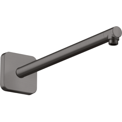Alkūnė dušo galvai iš sienos AXOR ShowerSolutions, 390 mm, suapvalintais kampais, šlifuoto juodo chromo spalvos (Brushed Black C