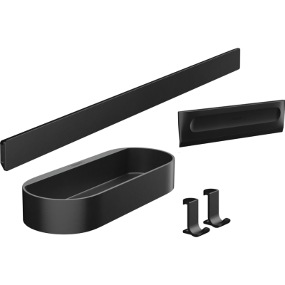 Vonios aksesuarų rinkinys Hansgrohe WallStoris, juodas matinis