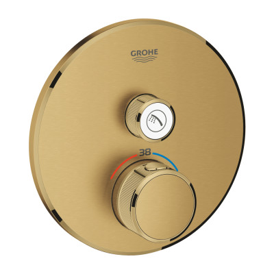 Dekoratyvinė dalis potinkinio dušo maišytuvo Grohe SmartControl 1 funkcijos matinė aukso spalva (Brushed cool sunrise)