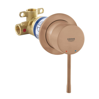 Potinkinis bidette/dušo maišytuvas Grohe Essence su potinkine dalimi matinė rausvo aukso spalva (Brushed warm sunset)