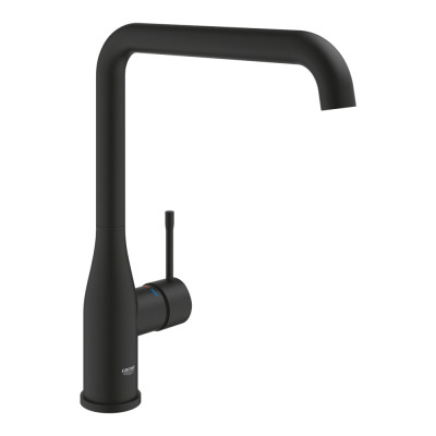 Plautuvės maišytuvas GROHE Essence L formos, matinis juodas (Phantom Black)
