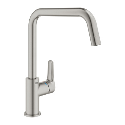 Plautuvės maišytuvas GROHE Eurosmart U formos, nerūdijančio plieno spalvos