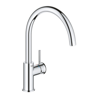 Plautuvės maišytuvas GROHE Bauclassic C formos, chromo spalvos