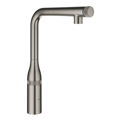 Plautuvės maišytuvas GROHE Essence Smart Control su ištraukiama galva, matinės grafito spalvos (Brushed Hard Graphite)