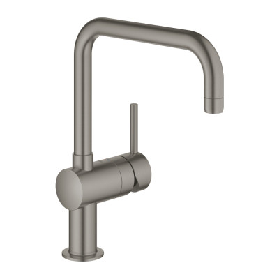Plautuvės maišytuvas GROHE Minta U formos, matinio grafito spalvos (Brushed Hard Graphite)