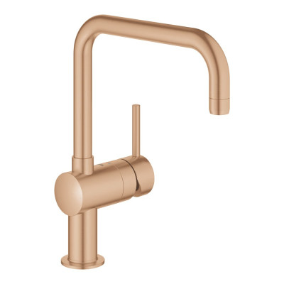 Plautuvės maišytuvasi GROHE Minta U formos, matinio rausvo aukso spalva (Brushed Warm Sunset)