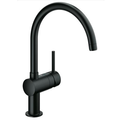 Plautuvės maišytuvas GROHE Minta, juodas (Velvet Black)