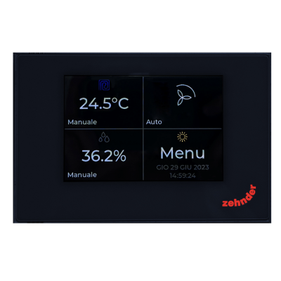 Zehnder ComfoAir Q rekuperatorių išmanus valdiklis Multi Control, juodas Zehnder ComfoAir Q rekuperatorių išmanus valdiklis Multi Control, juodas