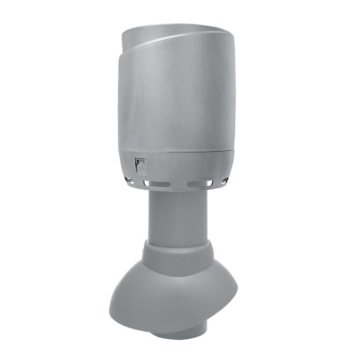 Ventiliacijos kaminėlis su gaubtu Vilpe Flow 110P-300 šv. pilkas