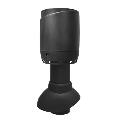 Ventiliacijos kaminėlis su gaubtu Vilpe Flow 110P-300 juodas