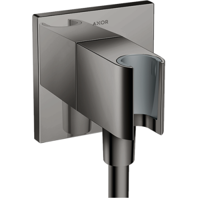 Dušo laikiklis su žarnos pajungimu AXOR ShowerSolutions, poliruoto juodo chromo spalvos (Polished Black Chrome)