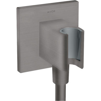 Dušo laikiklis su žarnos pajungimu AXOR ShowerSolutions, šlifuoto juodo chromo spalvos (Brushed Black Chrome)