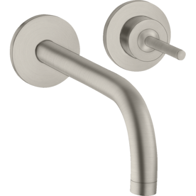 Praustuvo maišytuvas AXOR Uno 165 mm, 2 dalių, iš sienos, nerūdijančio plieno spalvos (Stainless Steel Optic)
