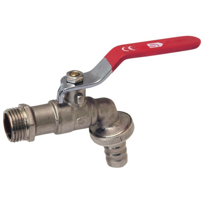 Žalvarinis chromuotas (matinis) SLOVARM KE-233 rutulinis sodo ventilis Dn1/2"