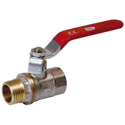 Žalvarinis chromuotas (matinis) SLOVARM KE-241 rutulinis ventilis Dn3/4"