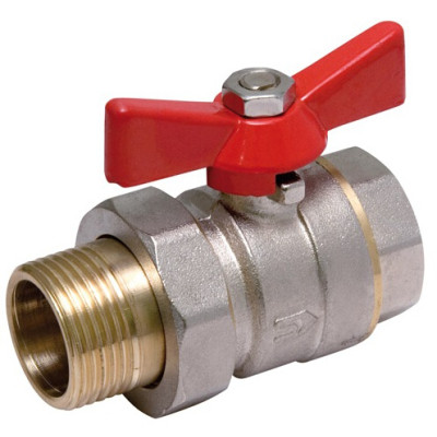 Žalvarinis chromuotas (matinis) SLOVARM KE-280 rutulinis ventilis Dn1/2"