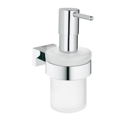 Muilo dozatorius su laikikliu GROHE Essentials Cube, 160 ml, chromo spalvos