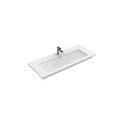 Praustuvas VILLEROY&BOCH Venticello 1200x500mm, skylė maišytuvui, „Ceramicplus“ danga