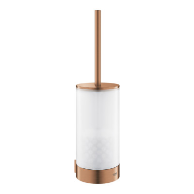 Pakabinamas WC šepetys su indu GROHE Selection, matinė rausvo aukso spalva (Brushed Warm Sunset)