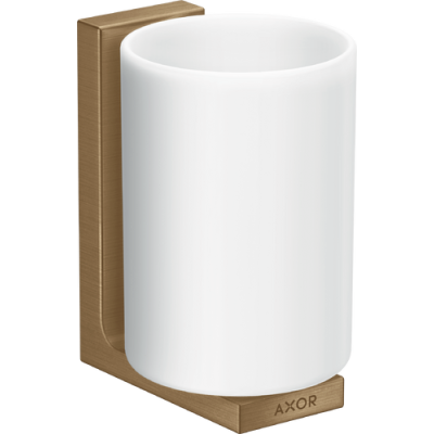 Dantų šepetėlių laikiklis AXOR Universal Rectangular, šlifuotos bronzos spalva (Brushed Bronze)