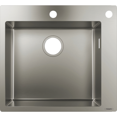 Nerūdijančio plieno plautuvė Hansgrohe S712-F450, montuojama ant stalviršio, 450 mm