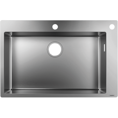 Nerūdijančio plieno plautuvė Hansgrohe S712-F660, montuojama ant stalviršio, 660 mm
