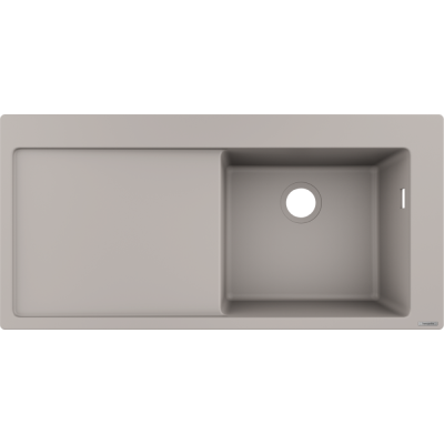 Granito SilicaTec plautuvė Hansgrohe S514-F450, montuojama ant stalviršio, 450 mm, betono pilka