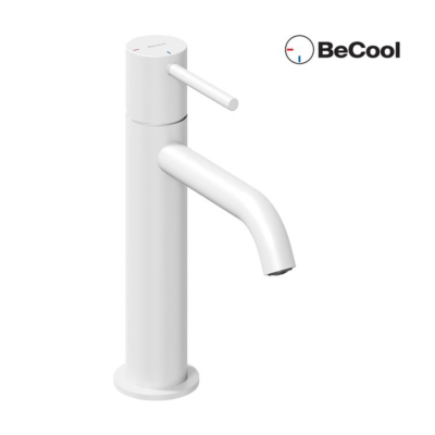 Praustuvo maišytuvas Ravak Espirit BeCool, 190 mm, be dugno vožtuvo, baltas velvetas