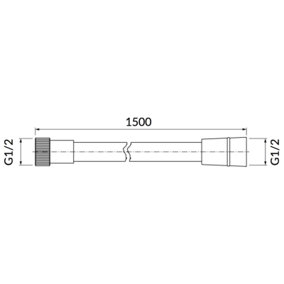 Dušo žarna Omnires 029CP, 150cm, poliruotas varis