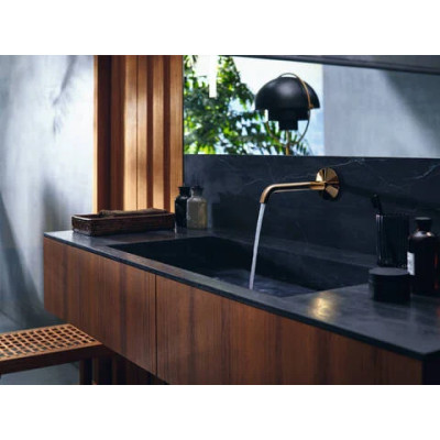 Praustuvo maišytuvas AXOR One Select 220 mm, iš sienos, šlifuotos bronzos spalvos (Brushed Bronze) - 3