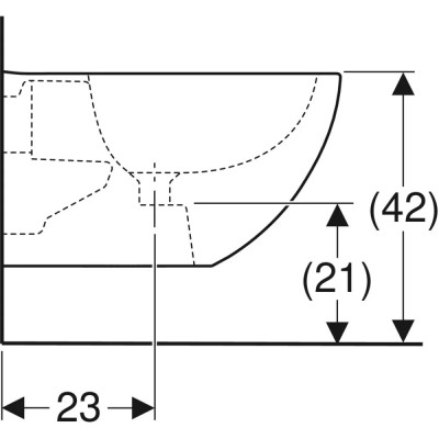 Pakabinama bidė Geberit Aniara, T51 cm, nuotrauka 2