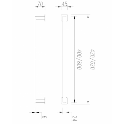 Rankšluosčių kabykla Omnires  NELSON, NL80216GR, šlifuotas grafitas
