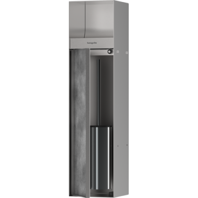 Potinkinis WC aksesuarų komplektas Hansgrohe XtraStoris Rock, nerūdijantis plienas