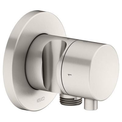 Dekoratyvinė dalis IXMO 2 padėčių diverterio, stop, laikiklis, pajungimas, brushed nickel