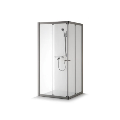 Dušo kabina Brasta Glass Rasa 985-1000x985-1000x2000 matinis stiklas