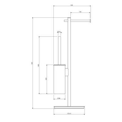 Pastatomas tualeto šepetys su laikikliu tualetiniam popieriui Omnires MODERN PROJECT, MP60622CR, chromas Pastatomas tualeto šepetys su laikikliu tualetiniam popieriui Omnires MODERN PROJECT, MP60622CR, chromas