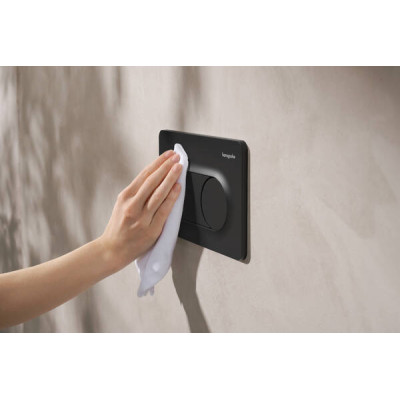 WC nuleidimo mygtukas Hansgrohe iFrame Original S, matinis juodas, nuotrauka 2