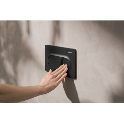 WC nuleidimo mygtukas Hansgrohe iFrame Original S, matinis juodas, nuotrauka 3