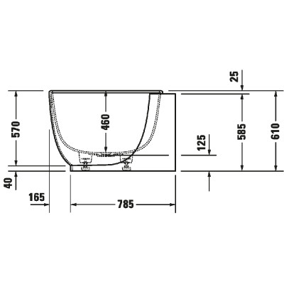 Vonia Duravit Luv 180 x 95 cm - 3