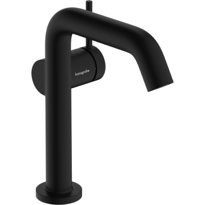 Praustuvo maišytuvas HANSGROHE Tecturis S 150 Fine CoolStart, su "push-open" dugno vožtuvu, spalva - juoda matinė (matt black)