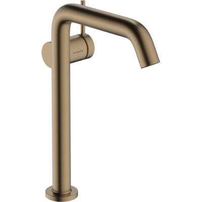Praustuvo maišytuvas HANSGROHE Tecturis S 240 Fine CoolStart, su "push-open" dugno vožtuvu, spalva - šlifuota bronza (brushed br