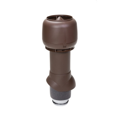 Ventiliacijos kaminėlis su gaubtu VILPE 125P-IS-500 rudas