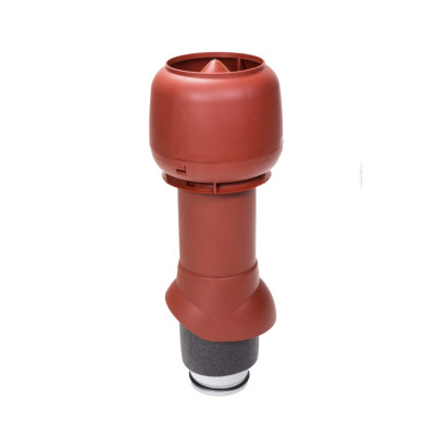 Ventiliacijos kaminėlis su gaubtu VILPE 125P-IS-500 raudonas