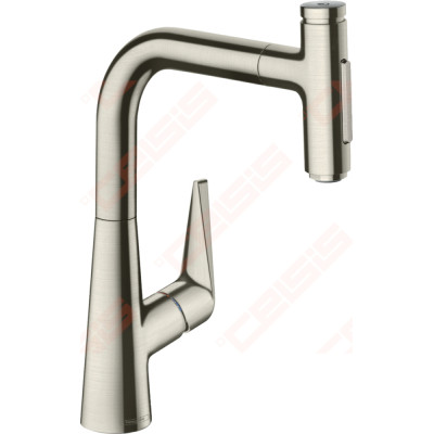 Maišytuvas plautuvei Hansgrohe Tals M51 220 2jet, ištraukiama žarna, Sbox